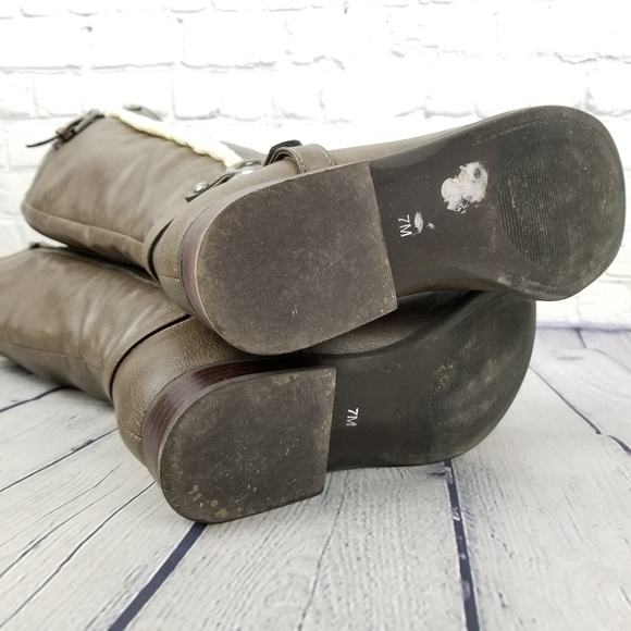 G BY GUESS | sherpa tall heeled side zip boot - Picture 7 of 12